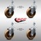 Service Caster 4 Inch SS High Temp Phenolic Wheel Swivel 12mm Threaded Stem Caster Set SCC SCC-SSTS20S414-PHSHT-M1215-4 - alternate 2
